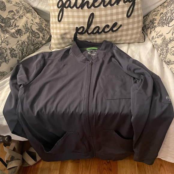 Healing hands HH works scrub jacket pewter men L - Picture 4 of 4